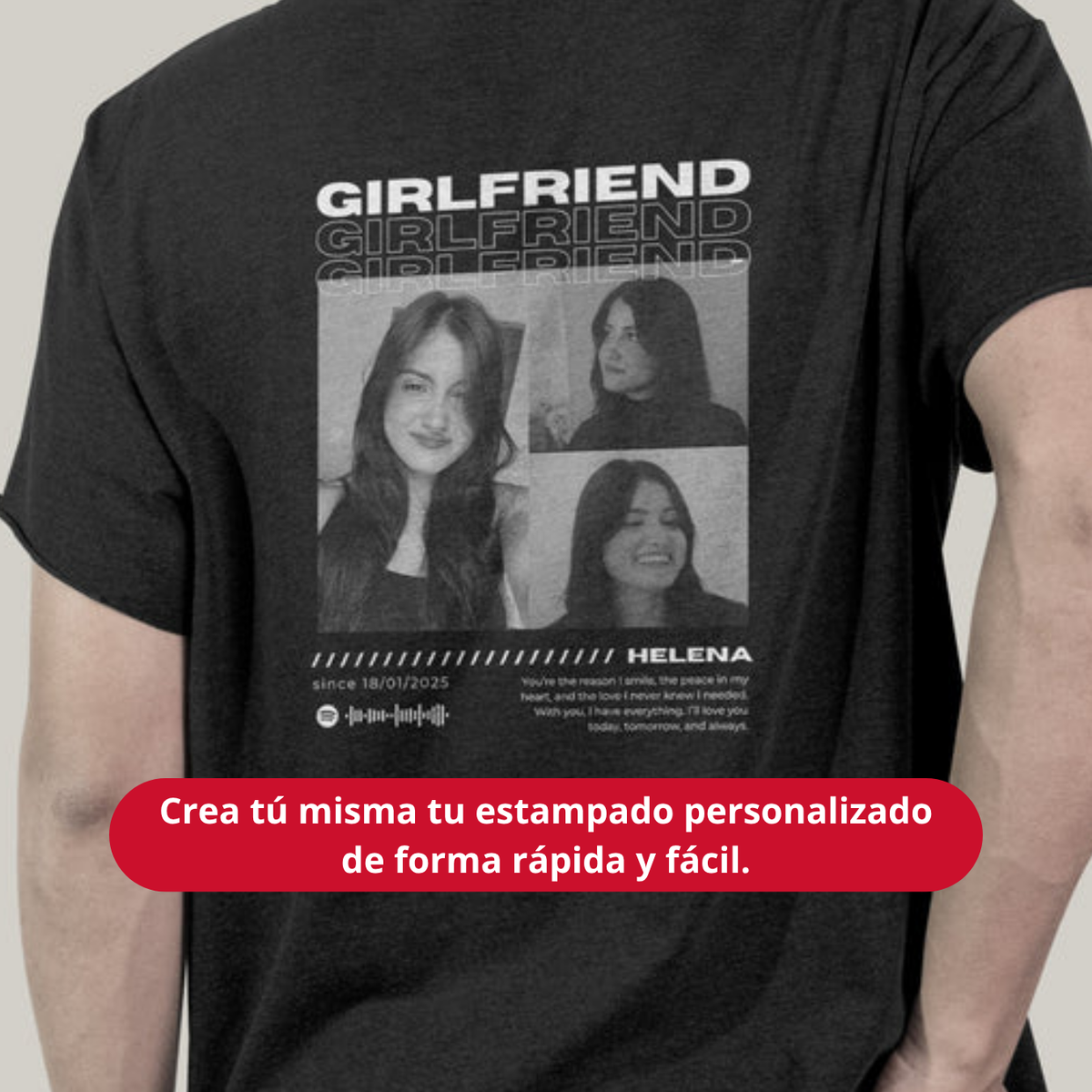 Playera personalizada "Girlfriend"